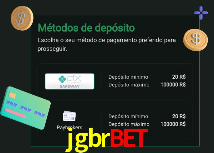 O cassino jgbrbet oferece uma grande variedade de métodos de pagamento